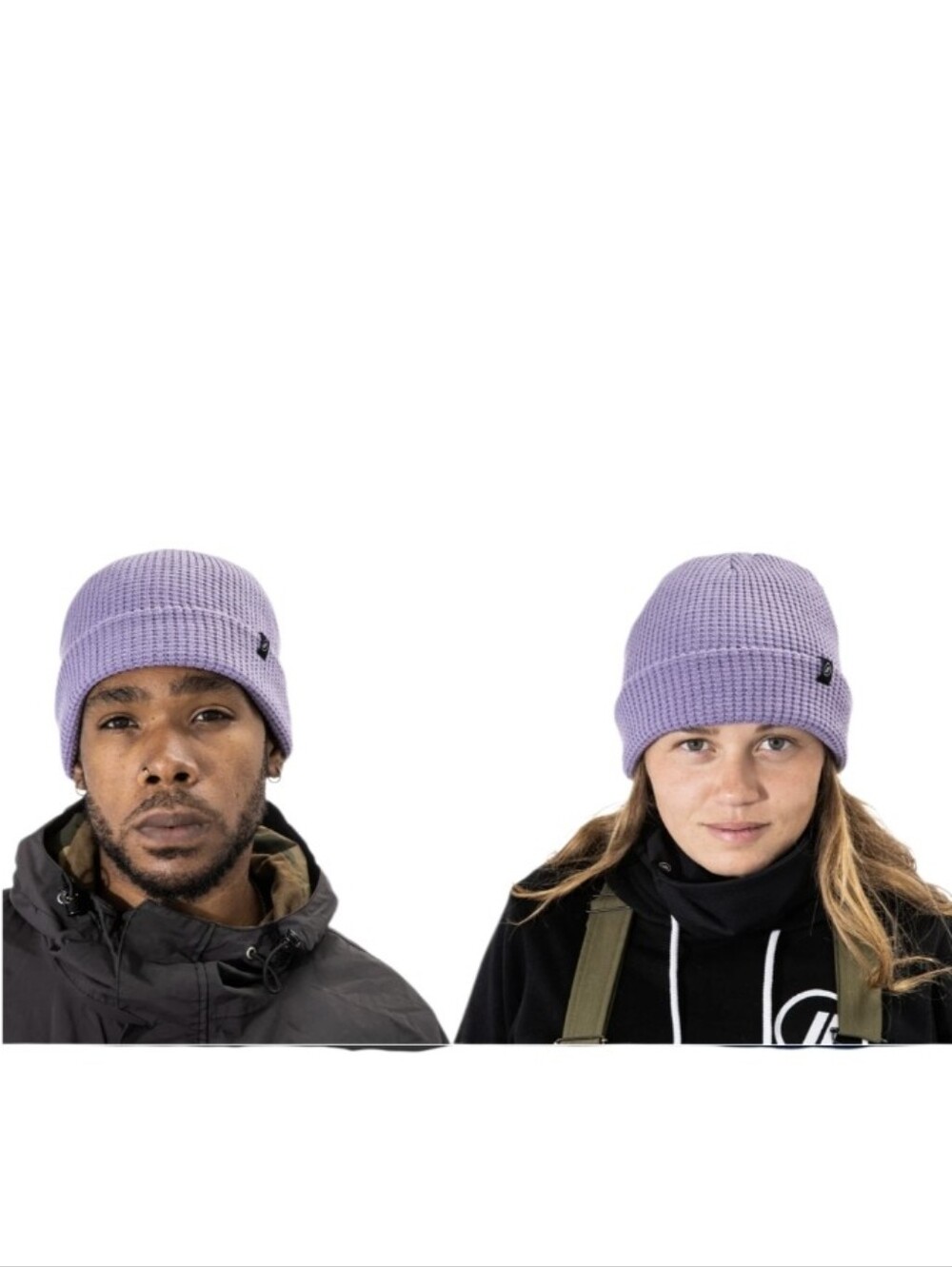 #HL06 Waffle Knit Beanie in Lavender